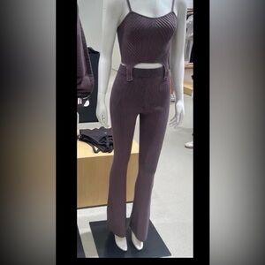 Alo yoga Denim Knit High-Waist Flare Pant